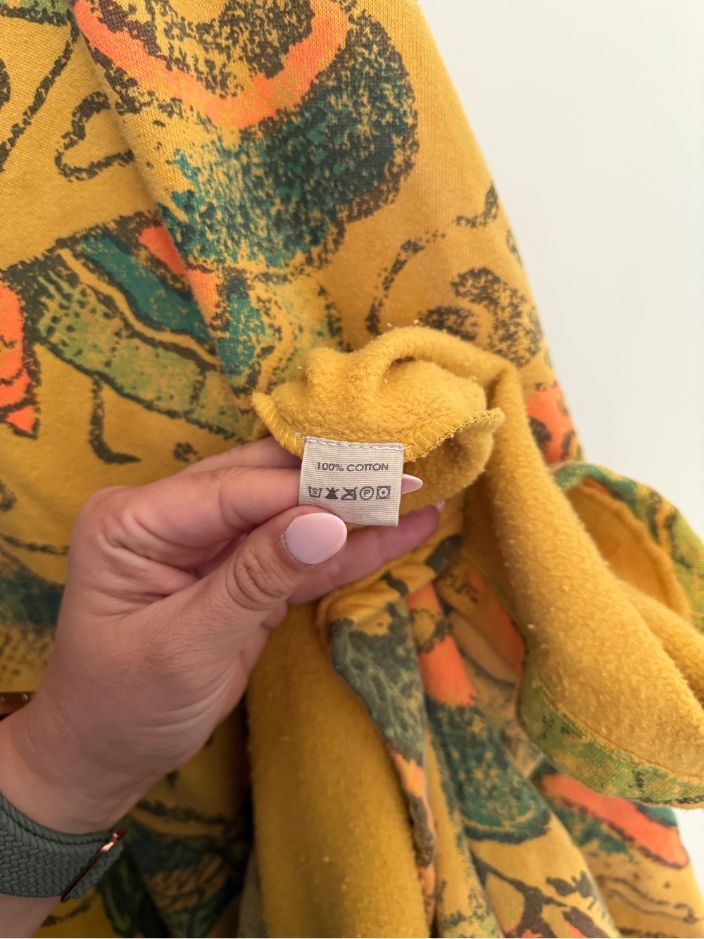 Magnolia Pearl Sefi Maxi Top Yellow Fleece Lepidoptera Lana - Picture 5 of 7